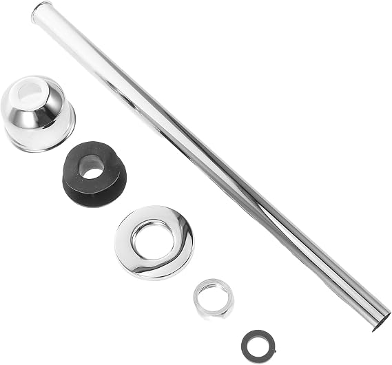 1 Set Stainless Steel Urinal Tube: Restroom Plumbing Parts - Straight Pipe with Watertight Seals Lid Nut- Urinal Hose Connection for Bathroom Repair Kit