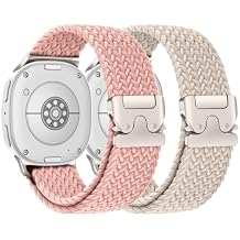 Braided Bands for Samsung Galaxy Watch 8 Band 40mm 44mm/8 Classic 46mm Men Women,Parachute Buckle Stretchy Elastic Nylon Fabric Sport Strap for Samsung Galaxy Watch 8 Classic Band 46 44m 40 mm