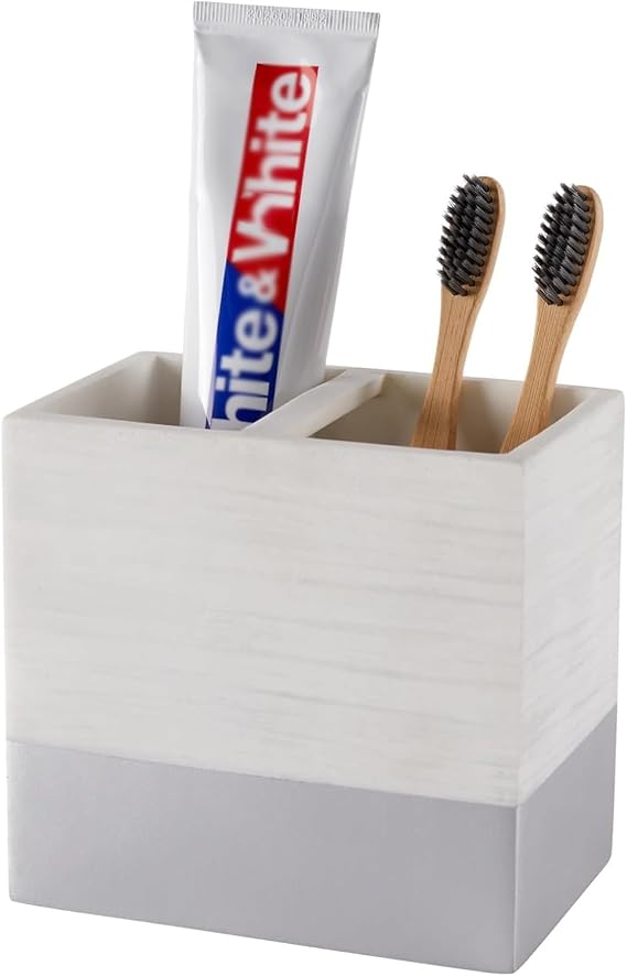 Toothbrush and Toothpaste Holder for Bathroom Countertop Organizer, Anti-Slip Electric Toothbrush Holders Vanity Caddy Storage for Family, Kids, Shower, Kitchen
