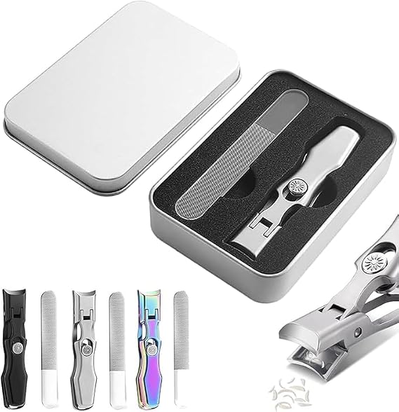 Dotmalls Nail Clipper, Nail Clippers, Cumuul Nail Clipper, Nail Clipper with Catcher, Ultra Sharp Sturdy Fingernail and Toenail Clipper Cutters (Silver)