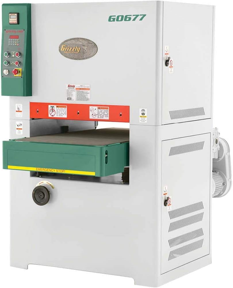 Grizzly Industrial G0677-24 15 HP 3-Phase PlanerWide-Belt Sander