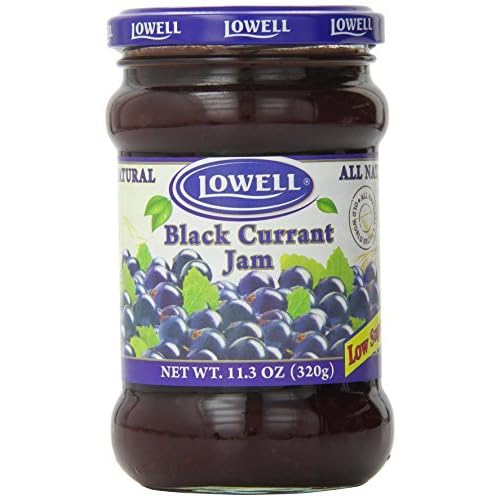 Lowell Foods Black Currant Jam Low Sugar, 11.3 Ounce 3 pack
