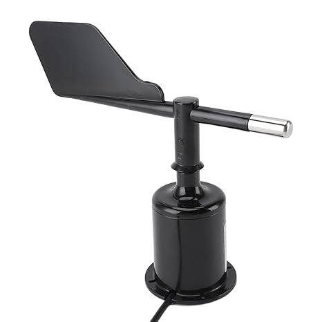 Wind Indicator, 360 Degree Rotation Type Wind Direction Sensor with Low Inertia ABS Vane for Marine Gardens