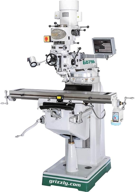 Grizzly Industrial G0796-9" x 49" Vertical Mill with Power Feed and DRO