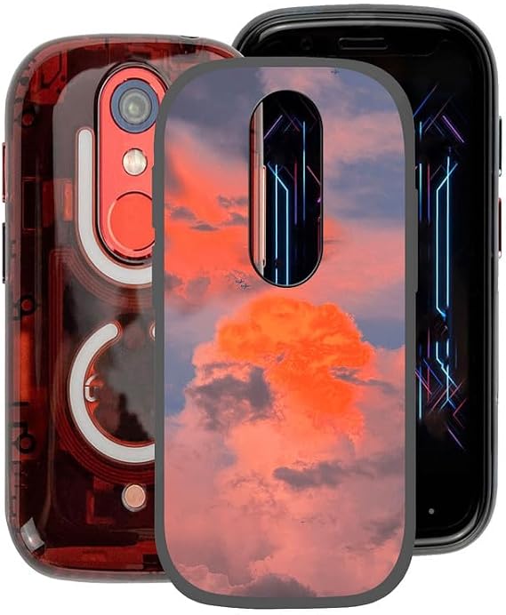 Unihertz Jelly Starケース、ブラック耐衝撃バンパースリーブ、360°落下傷防止保護カバー超薄型ソフトシリコンフォンケース、Unihertz Jelly Star3インチ用 - 夕暮れ