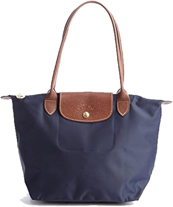 Longchamp Le Pliage Nylon Medium Shoulder Tote in Navy Blue