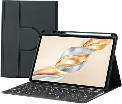 Spanish N Keyboard Case for Honor Pad X9a/X9 Pro 11.5 inch 2025, 360 Rotatable Magnetic Case with Pencil Holder,Espanol Detachable Bluetooth Keyboard,Black1
