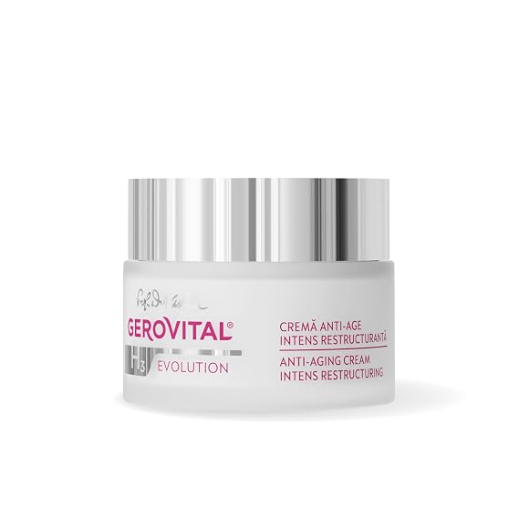 Gerovital Anti-Aging Cream Intense Restructuring With Superoxide Dismutase SOD (The Anti-Aging Super Enzyme), Anti-Wrinkle Effect, Regenerates and Nourishes During the Night, 50 ml