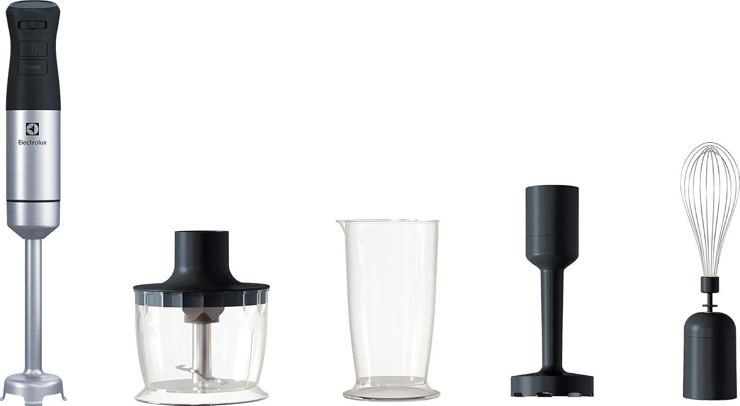 Electrolux E5HB2-8SS Bar Blender Set | 1000W Engine, TruFlow Technology, Stainless Steel Bar Blender, Turbo Function, Variable Speed and Versatile Accessory Set | For Soups, Smoothies and Chopping [Energy Class A]