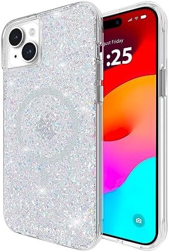 Case-Mate iPhone 15 Plus Case - Twinkle Disco [12ft Drop Protection] [Compatible with MagSafe] Magnetic Cover with Cute Bling Sparkle for iPhone 15 Plus 6.7, Anti-Scratch, Shockproof, Slim Fit