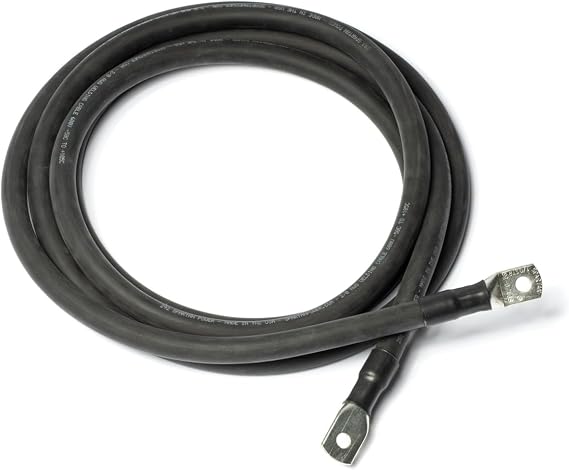 Spartan Power 10 Foot 2 AWG Black SpartanFlex Battery Cable with 5/16" Ring Terminals