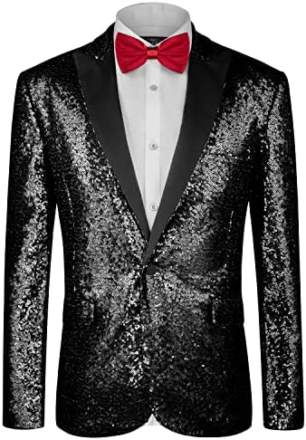 MAGE MALE Mens Tails Slim Fit Tailcoat Sequin Dress Coat Swallowtail Dinner Party Wedding Blazer Suit Jacket