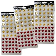 Smile Face Stickers - Puffy Valentine Stickers Decorations 3 Identical Sheets