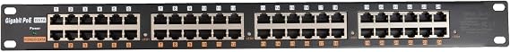 PoE Texas 24 Port PoE Injector - Multi-Port PoE Gigabit Rack Mount Midspan for IP Cameras, WiFi AP, Add Power Over Ethernet to Non-PoE Switch or Network Router for Ubiquiti and Mikrotik Devices