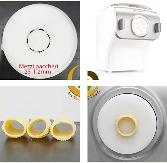 Paccheri Pasta Noodles Shape Disc Fit For Philips Automatic Pasta & Noodle Maker, Disc Compatible With Philips Pasta Maker Attachment Kitchen Appliance Maker (O45, Mezzi 23 x 1.3mm)