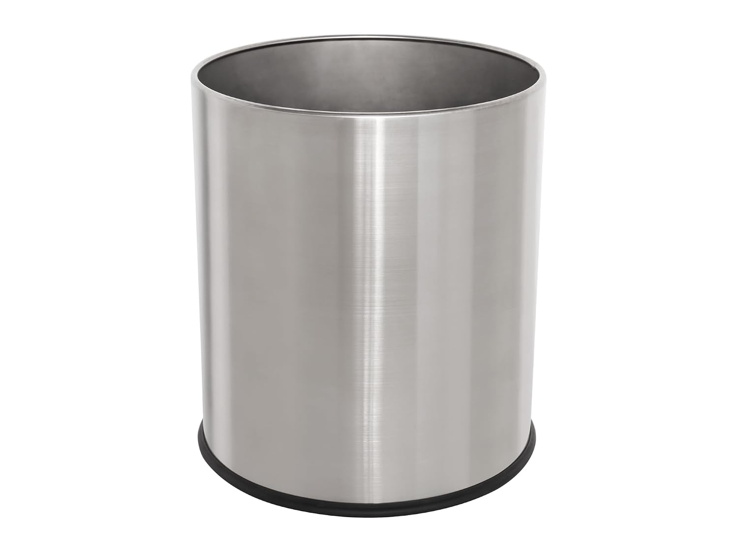 Corby Thornton Single Layer Hotel Waste Trash Can in Brushed Steel, 9.5Qrts