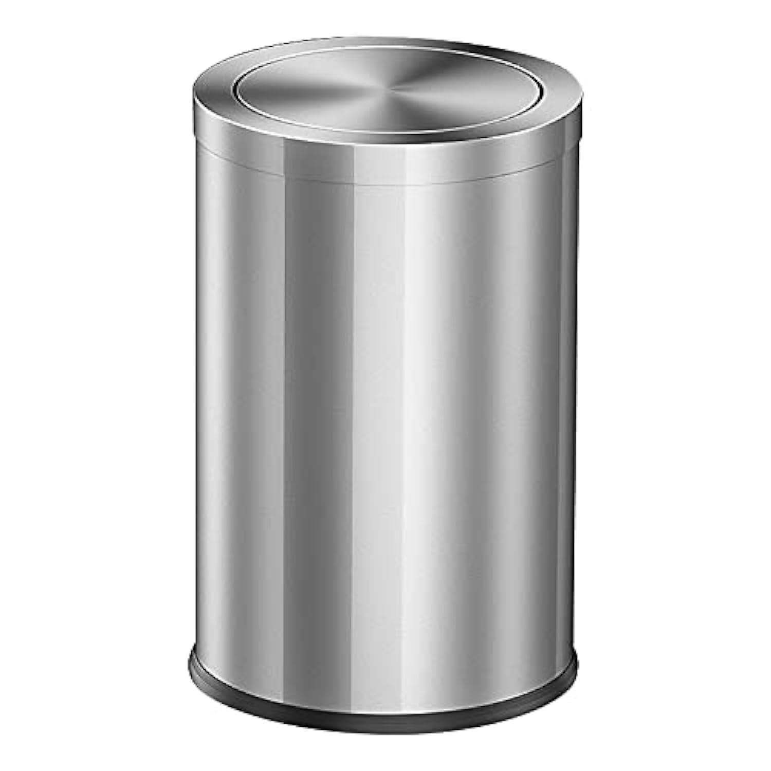 Brushed Gold Bathroom Trash Can with Swing Lid 4.7Gallon&7.8Gallon,Stainess Steel Garbage Can Trash Bin Wastebaskets for Kitchen,Office,Bedroom Silver, 2.6 Gallon