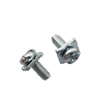 32pcs M3x8 Terminal Block Screws with 7x7mm Square Washers, Silver Zinc Plated Carbon Steel Terminal Block Screws