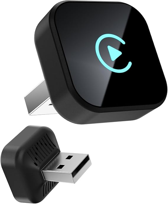 Sunweyer S40 Super Mini CarPlay Adapter Wireless Android Auto Car Kit-for Factory Wired CarPlay Cars, Auto Connect Wireless Adapter