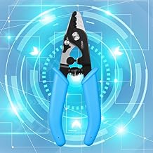 1 pc V-CFS-3 Fiber Optic Stripper 3 Port Hole Stainless Steel Fiber Optic Stripping Tool with 6" handle, Blue