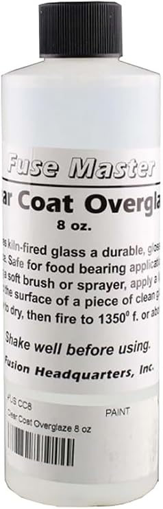 Rainbow Art Glass Fuse Master Clear Coat Overglaze 8oz.