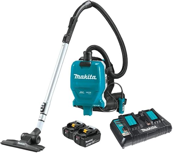 Makita XCV09PT 18V X2 LXT Lithium-Ion (36V) Brushless Cordless 1/2 Gallon HEPA Filter Backpack Dry Vacuum Kit (5.0Ah)