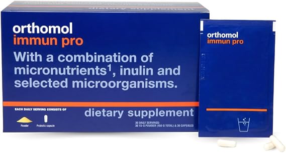 Orthomol Immun Pro Immune & Gut Health Powder & Capsules, 30-Day Supply