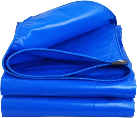 Heavy Duty Waterproof Tarpaulin 6.6x4.9ft, Tarp Canvas with Grommets, Tarpaulin Protector for Cars, Boats, Construction Contractors, Campers, and Emergency Shelter