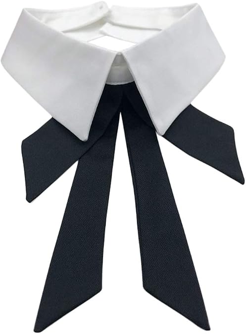 Vpang Detachable Fake Collar Lapel Plaid Blouse False Collar Choker Peter Pan Necklace Neck Bow Tie