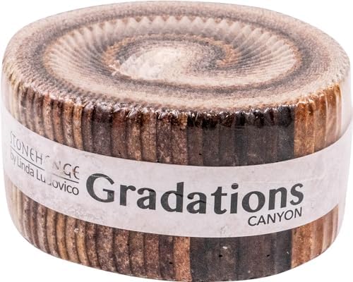 Linda Ludovico Stonehenge Gradations II Canyon Strips 40 2.5-inch Strips Jelly Roll Northcott, Assorted, SGRAD40-37