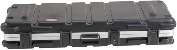 SKB ATA 61-Note Keyboard Case with Wheels, TSA Locking, Trigger Latch | Rolling travel protection for 61 note synths and controllers, airline-ready security, rugged build for touring musicians