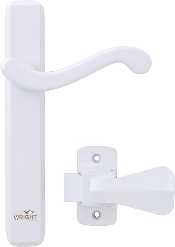 Wright Products Bayfield Lever Latch Handle, Storm & Screen Door, White