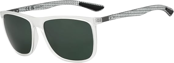 ZENOTTIC Square Polarized Sunglasses Men: Ultralight Carbon Fiber UV400