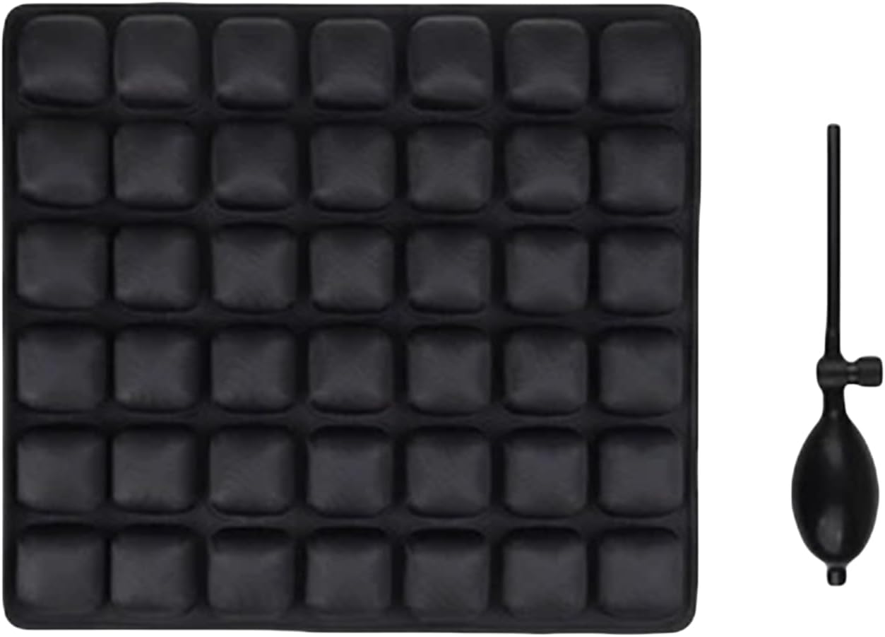Sondur Travel Cushion,Comfortable 3D Inflatable Cushion, Airplane Seats for Car Office Chair Wheelchair Air Seat Cushions Black Inflatable