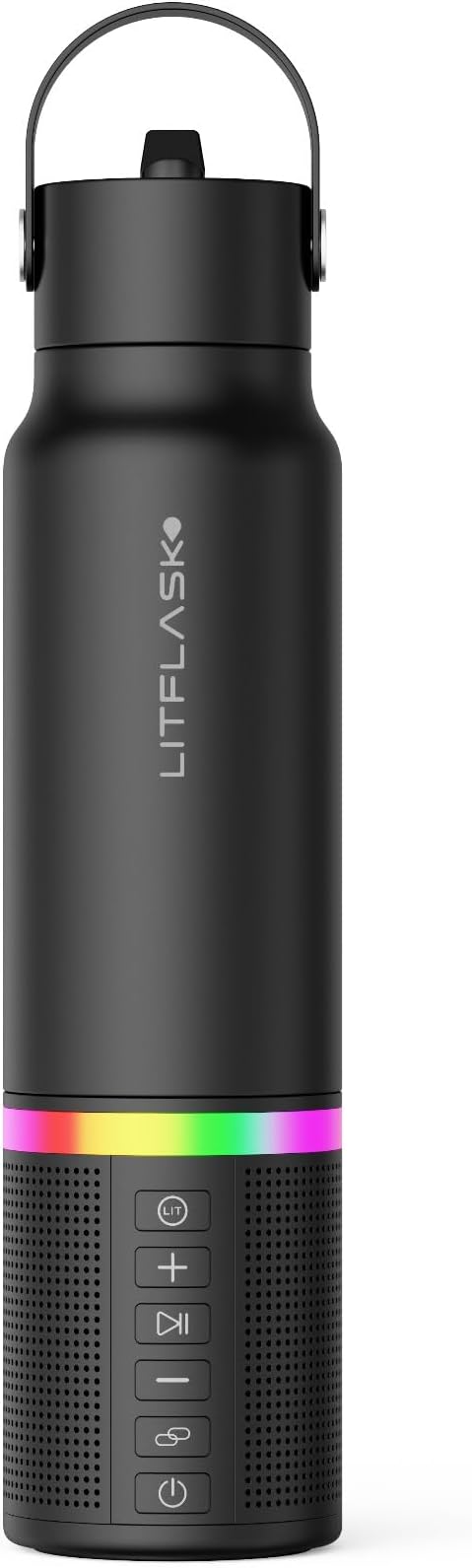 LitFlask Smart Water Bottle, Ultra Premium Bluetooth Speaker, Portable Charging, 20oz Stainless Steel. Oprahs Favorite Things 2024