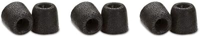 Comply 400 Core Series | Memory Foam Replacement IEM Ear Tips for Campfire Audio, Sennheiser, More | Superior Noise Isolation, Ultimate Comfort, Secure Fit | Black, Large 3 Pairs