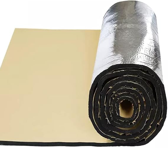 Car Heat Sound Deadening Insulation Mat, 197 Mil 6.5 Sqft Automobile Sound Deadening & Heat Insulation Material for Auto Hood Engine Roof Door and Trunk,Aluminum Foil Finish ,40 Inch x 24 Inch