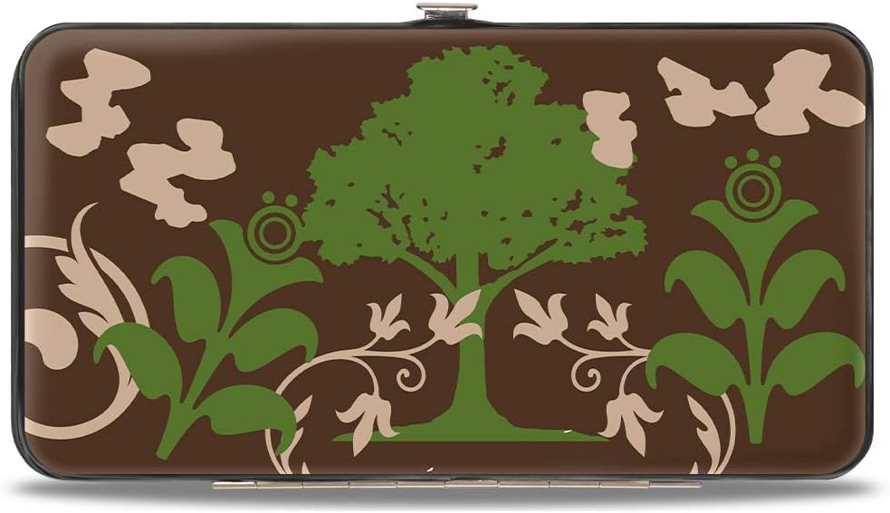 Buckle-Down womens Buckle-down Hinge - Earthy BrownGreen Wallet, Multicolor, 7 x 4 US