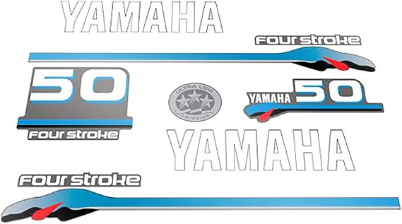 411 Decals Aftermarket Replacement for Yamaha 50 Four Stroke (2000) Outboard Decal (Sticker) Set