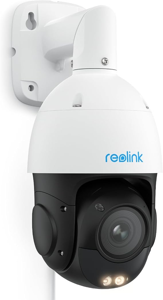 Reolink Security Camera, PoE Powered, 4K, 8 Megapixels, 5x Optical Zoom, PTZ Oscillation, 360° Omnidirection, Automatic Tracking and Return, Patrol Function, IP Camera, AI People/Vehicle/Animal