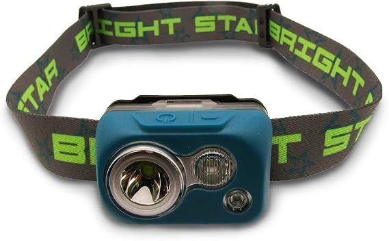 Bright Star B.O.B "Big Ol' Beam" 300 Lumen LED Headlamp Dark Teal, Auxiliary Red LED, 4 Modes, Hands-Free Lighting, Waterproof, Batteries Included, Perfect for Outdoor, Industrial, Emergency