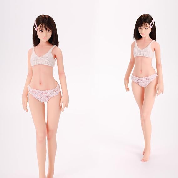 LDDOLL1/6 フィギュア 女性 超柔軟性 シームレス 素体 シリコン製指+メイク27S 指ワイヤーあり+機械式骨格+Body Real Makeupヘッドなし, PinkOB普通肌近い