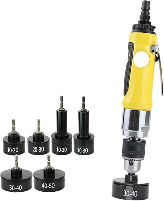 Pneumatic Capping Machine, Hand-Held Screw Capper with 6 Capping Head, Bottle Cap Sealing Tool, Max Speed 2500RPM, for 10-50mm Plastic Bottle