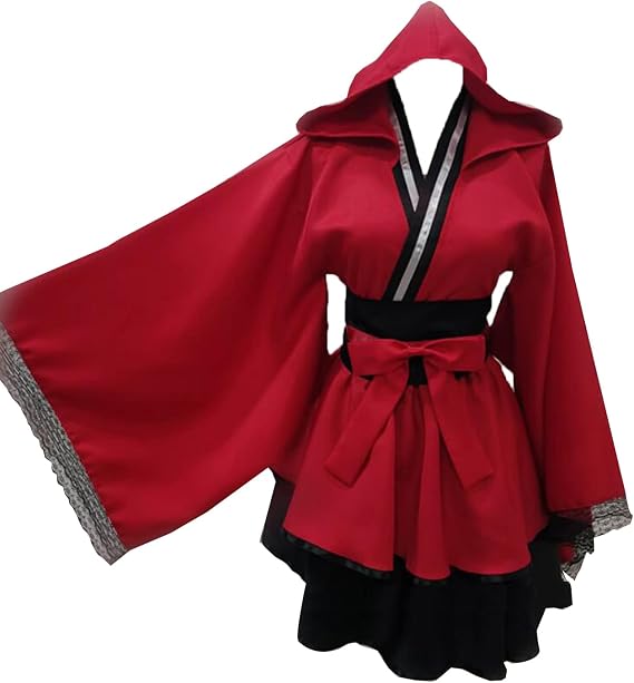 Anime Cosplay Costume Red Womens Outfit Female Kimono Bath Rope Lolita Dress Halloween Custom5