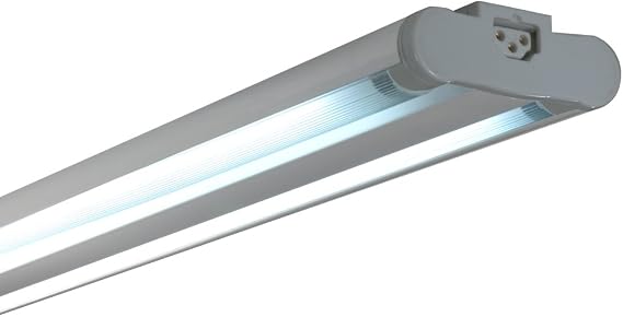 Jesco Lighting SG5AT-35/50-SV Sleek Plus Twin Adjustable Grounded 35-Watt T5 Light Fixture, 5000K Color, Silver Finish
