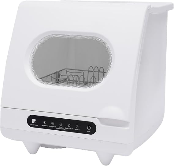 Portable Mini Countertop Dishwasher 1200W Compact Dishwasher, 5 Wash ProgramsPortable Dishwasher for Apartments, Dormitories and RVs