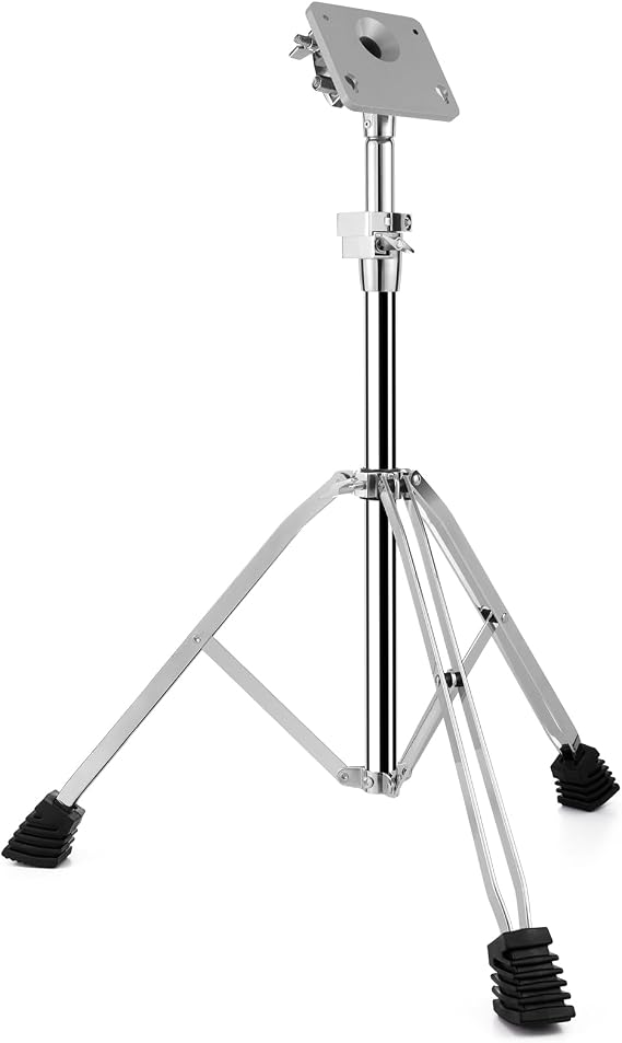TENTOTEN Electronic Mounting Stand with Plate, Heavy Duty Double Braced Mounting Stand for Electronic Modules & Controller Multi Pads and Drum Pads