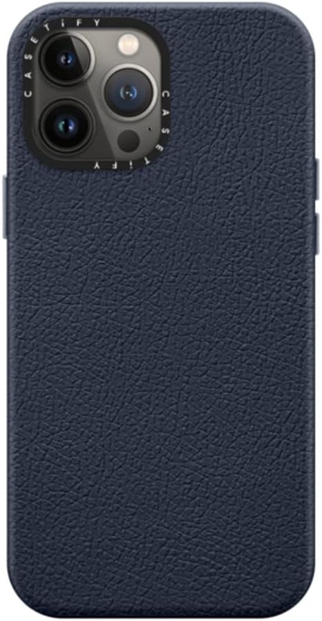 CASETiFY for iPhone 13 Pro Max Case - Pebbled Compatible with MagSafe | Textured | 4.9 ft. Drop Protection | Navy Blue