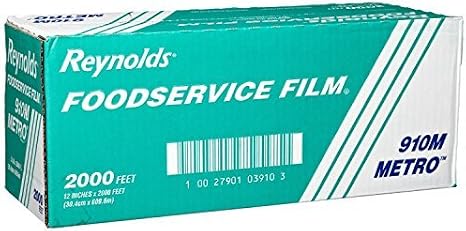 Reynold 910M, Metro Line PVC Food Wrap Film by Reynold, 2000 Feet per Roll