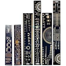 Phoncoo Multifunctional PCB Ruler Measuring Tool, 15cm, 20cm, 25cm, Resistor, Capacitor, Chip, IC, SMD, Diode, Transistor Package, 180 Degrees, Electronics, Circuit Building, Youth, Adult, Unisex